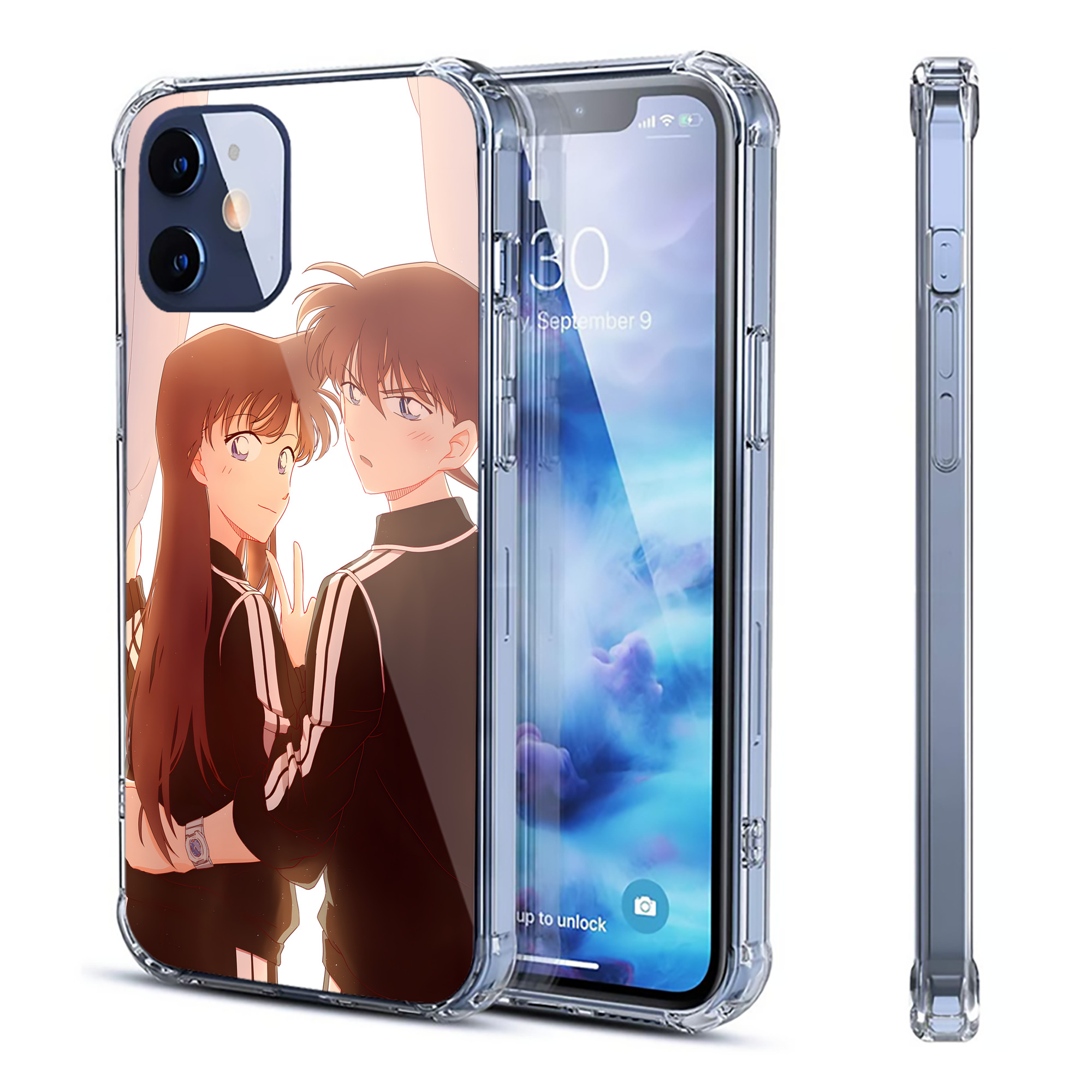 （画像用） 名探偵コナン Detective Conan 【iPhone 12シリーズ対応】透明スマホケース（クリアソフトケース）